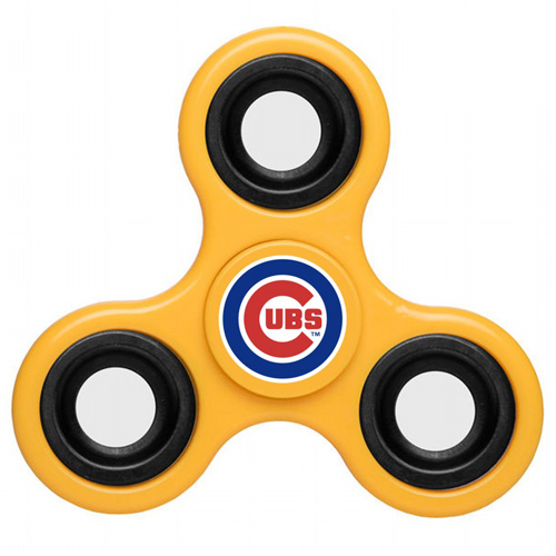 MLB Chicago Cubs 3 Way Fidget Spinner D44 - Yellow